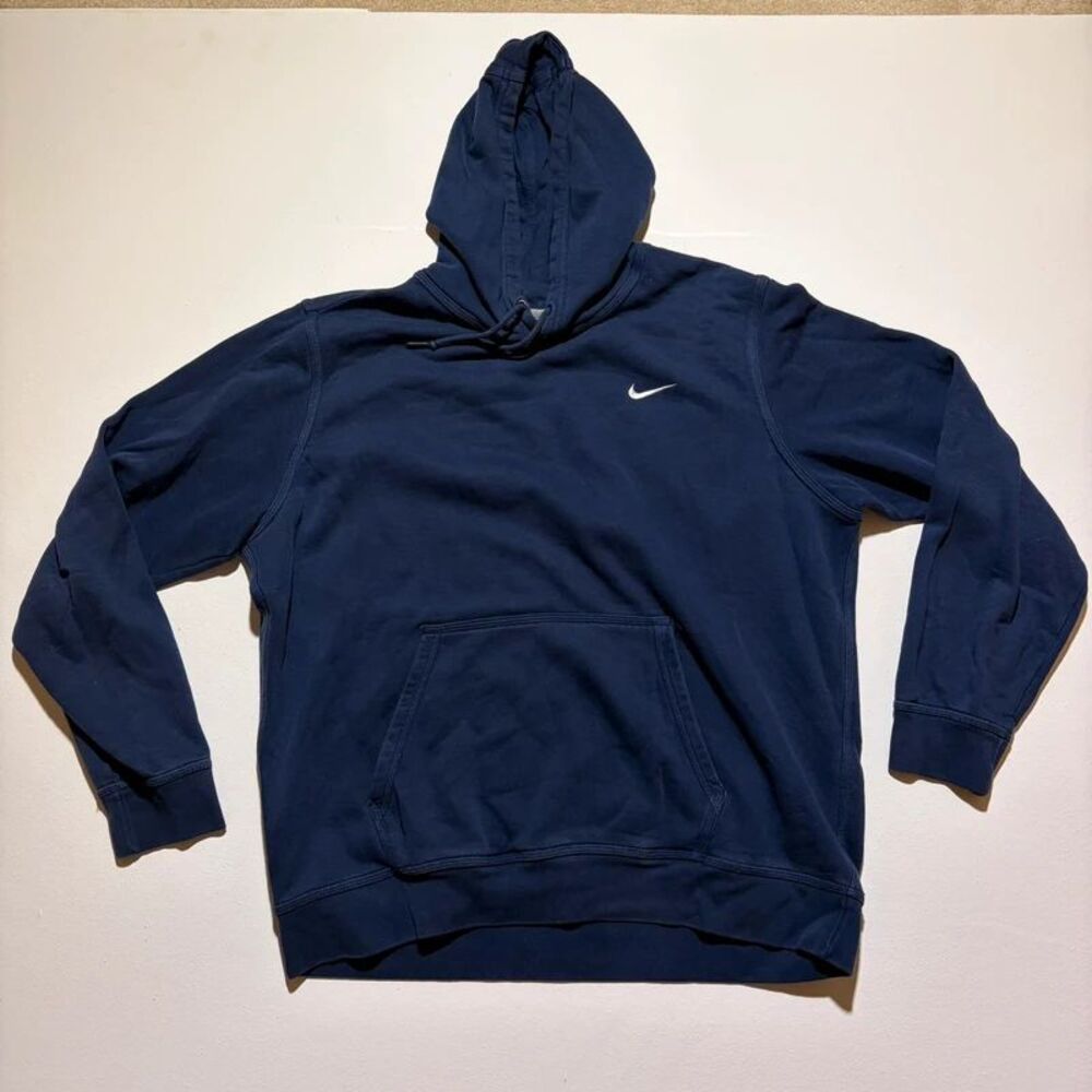 Navy Blue Nike Hoodie Embroidery great condition